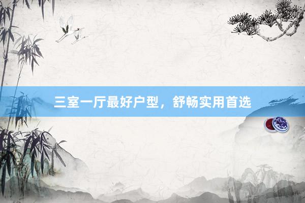 三室一厅最好户型，舒畅实用首选